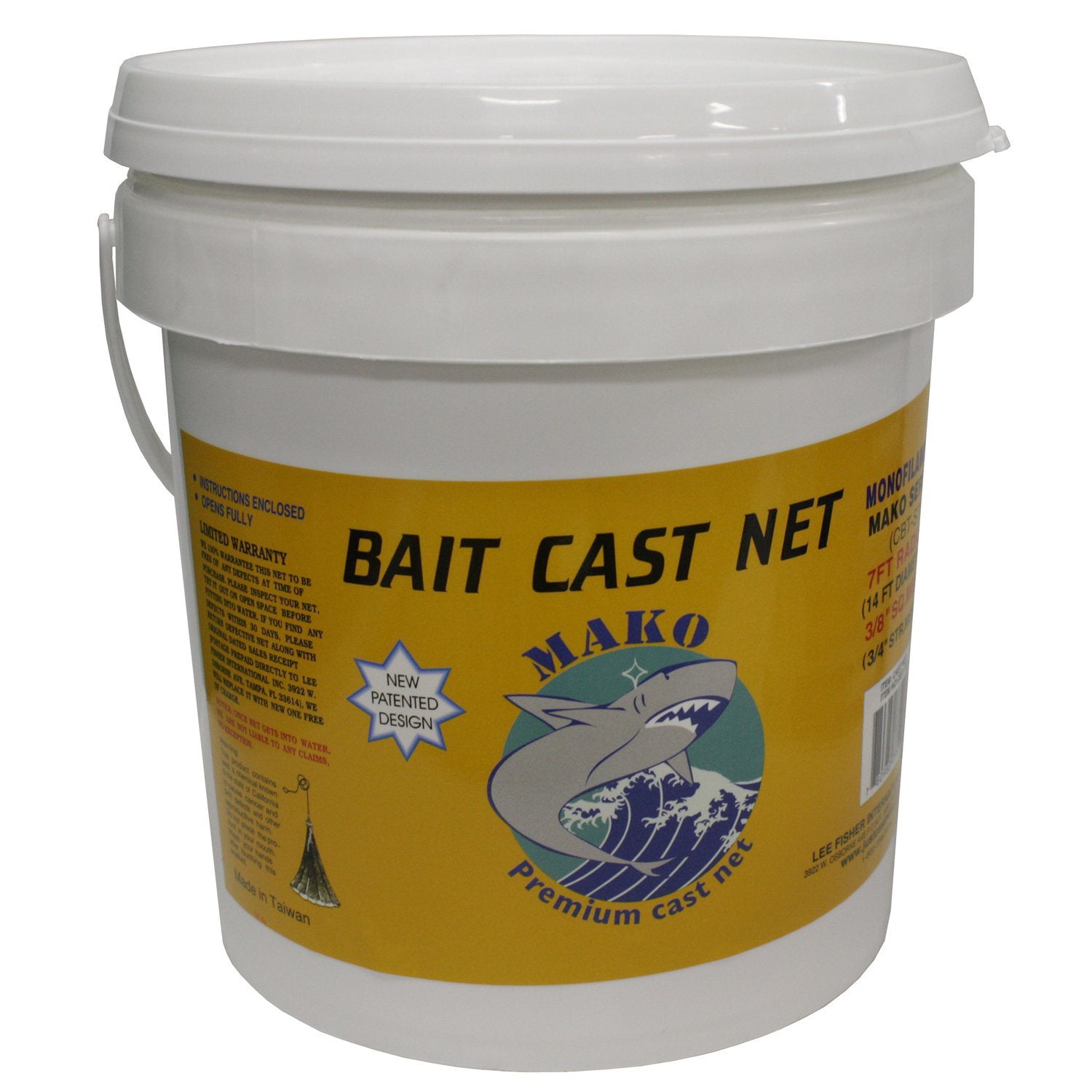 5 Feet 3 8 Inch CBT-S5 Lee Fisher Mono Cast Net