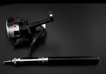 Pen pole suit Mini Mini spinning wheel fishing rod telescopicshort fishing rod - Blue Force Sports