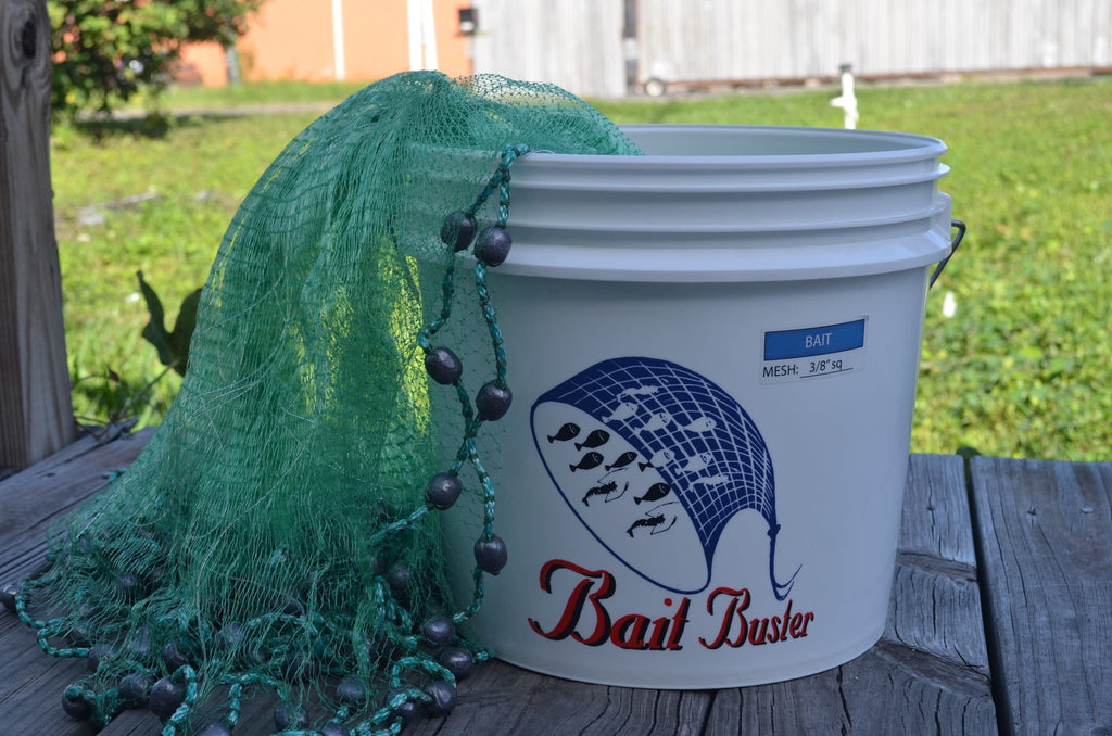 Bait Buster Mullet Cast Nets : (1-1/4' Sq Mesh ) (CMLMB, 6, Green)