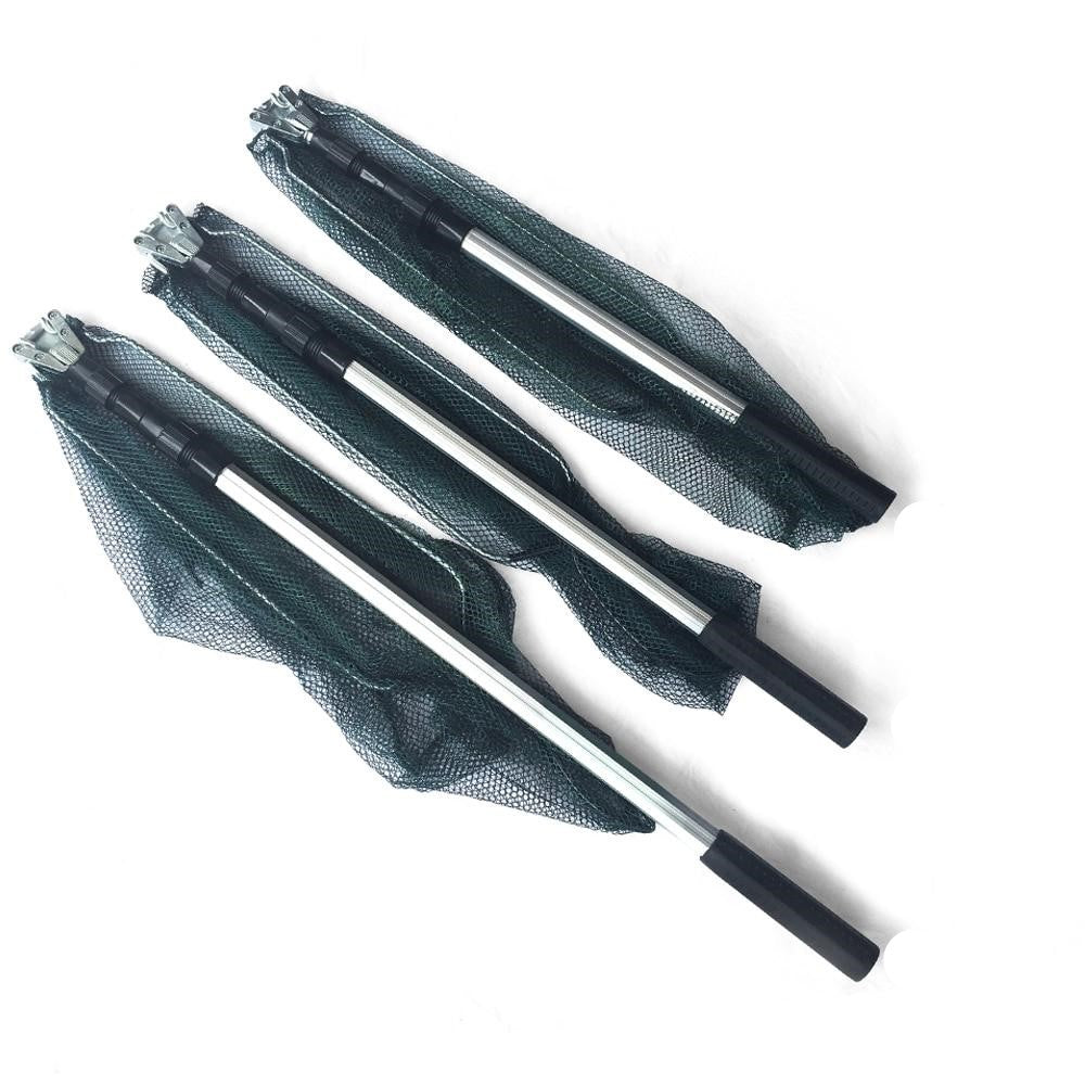 Retractable Fly Fishing Net Lightweight Pole Triangle Net ABS Handle