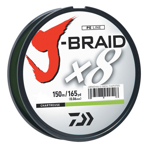 J-Braid 50lb Chartreuse 150m - GhillieSuitShop