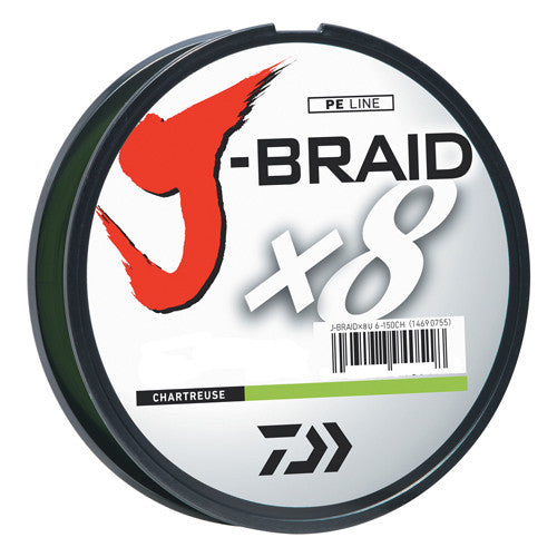 J-Braid 8lb Chartreuse 300m - GhillieSuitShop